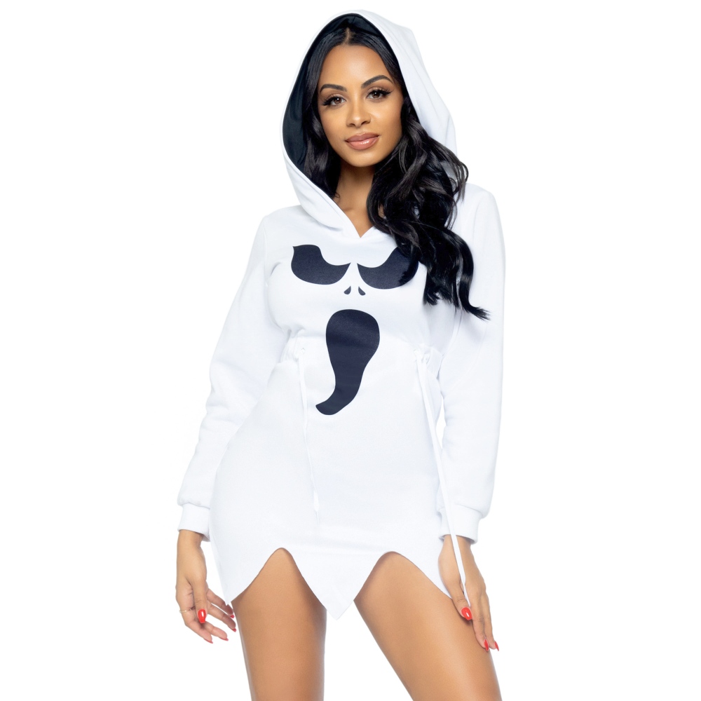 Leg Avenue - Ghost Fleece Hoodie Costume dress - White